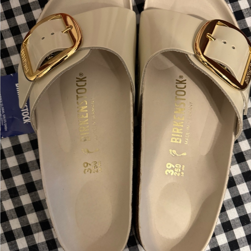 Birkenstock Women's Patent Cream Sandals